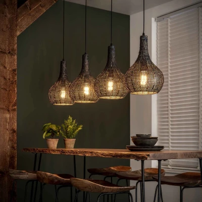 Afbeelding van AnLi Style Hanglamp 4L armor kegel