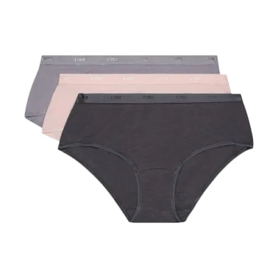 Image de DIM Boxer Femme Les Pockets Ecodim Coton Finitions Extra Plates x3, Taupe/Rose/Gris, XL