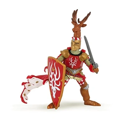 Afbeelding van Speelfiguur Mens Ridder Hert Rood
