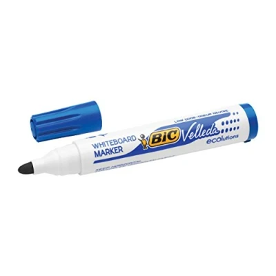 Image de Bic Marqueurs pour tableaux blancs &quot;Velleda&quot; , pointe ogive, Bleu