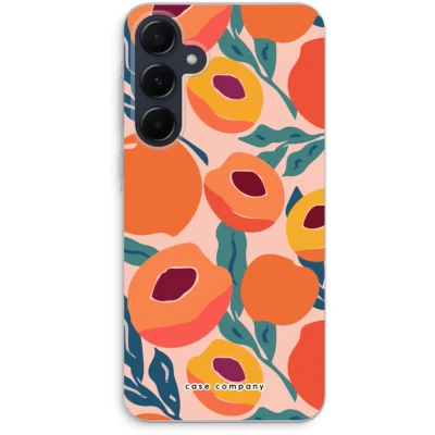 Afbeelding van Case Company® hoesje geschikt voor Samsung Galaxy A55 Perzik Soft Cover Telefoonhoesje Bescherming aan alle Kanten en Schermrand