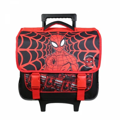 Afbeelding van BAGTROTTER Schooltas met wieltjes, 38 cm, Spider Man zwart