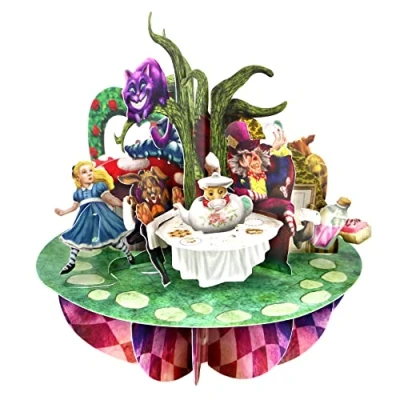 Afbeelding van Santoro 3D wenskaart Pirouette Alice in Wonderland