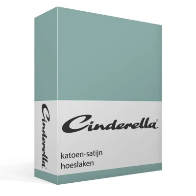 Afbeelding van Cinderella Sundays Hoeslaken Tot 25 cm matrashoogte Satijn 90x210 Mineraal Groen