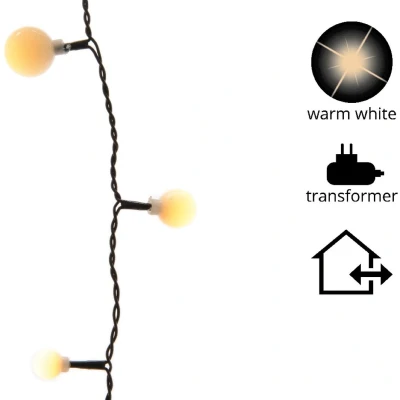 Afbeelding van LED cherry lights 3 maten buit/9m 120L/zwart/warm wit Lumineo