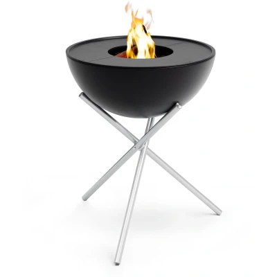 Afbeelding van Höfats Bowl 70 Vuurschaal Plancha BBQ Set Hoog Black / Stainless Steel