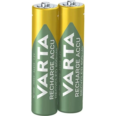 Image de Varta Recharge Accu Recycled 56813 Batterie 2 x AAA NiMH (rechargeables) 800 mAh