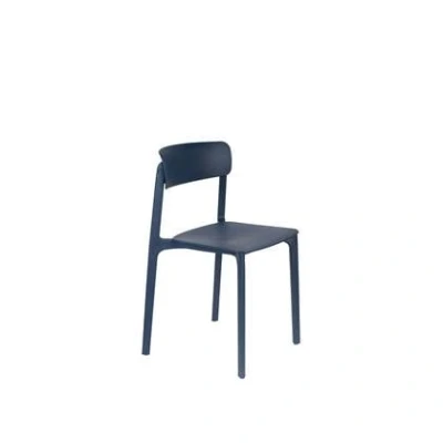 Afbeelding van Feliz Lifestyle Clive Eetkamerstoelen/ Tuinstoelen Donker Blauw Set van 4