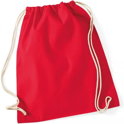 Afbeelding van Westford Mill Cotton Gymsac WM110 Classic Red