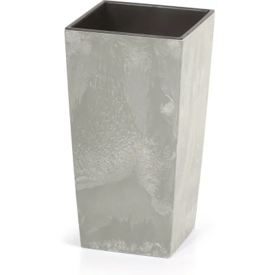 Afbeelding van Bloempot met inzet Urbi Square beton Kleur en patroon imiteren