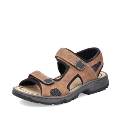 Afbeelding van Rieker Outdoorsandalen, Heren, Maat: 40, Bruin Leer