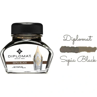 Afbeelding van Diplomat Inktpot 30 ML Sepia Black