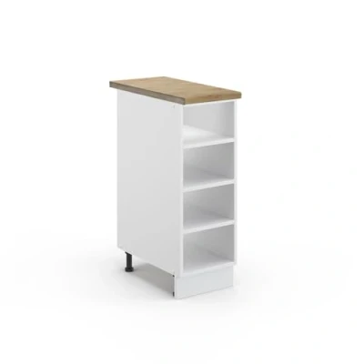 Afbeelding van Vicco Keuken etagère &quot;Fame Line&quot;, wit/ wit, 30 cm, PT eiken