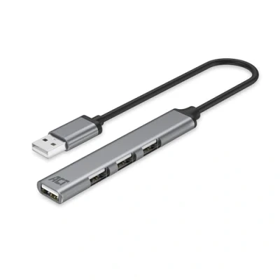 Afbeelding van ACT USB A hub AC6225 4 poorten 4X 2.0 480 Mbit/s