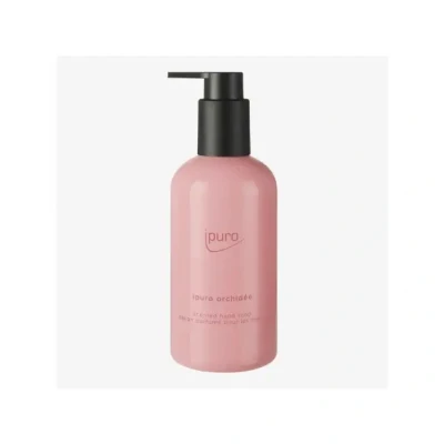 Afbeelding van ipuro Classic Orchidee handzeep 250 ml veganistische vloeibare zeep met limoen, perzik en violet, fruitige bloemige geur dermatologisch getest roze zeepdispenser