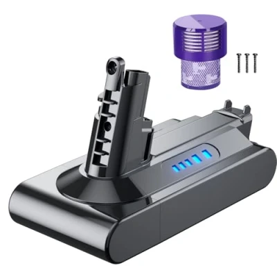 Afbeelding van Batterij voor Dyson V10, Powtree 6000 mAh, vervanging accu V10 SV12, compatibel met Absolute Animal Motorhead Cyclone Series Total Clean 206340 969352 02 stofzuiger