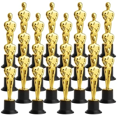 Afbeelding van THE TWIDDLERS 24 stuks kunststof trofeeën voor Oscars Perfect theaterwedstrijden, acteerlessen, dans, Oscar mini erkenning en geschenken van
