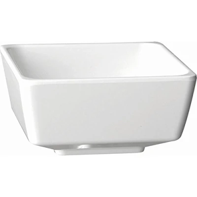 Afbeelding van Float melamine vierkante kom wit 5,5cm