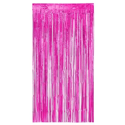 Afbeelding van Boland Foliegordijn metallic roségoud Rose Goud Geen thema Deurgordijn