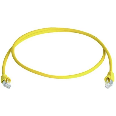Afbeelding van Telegärtner L00006A0049 RJ45 Netwerkkabel, patchkabel CAT 6A S/FTP 15.00 m Geel Vlambestendig, Snagless, Pair afscherming, Afgeschermd (dubbel), Halogeenvrij,