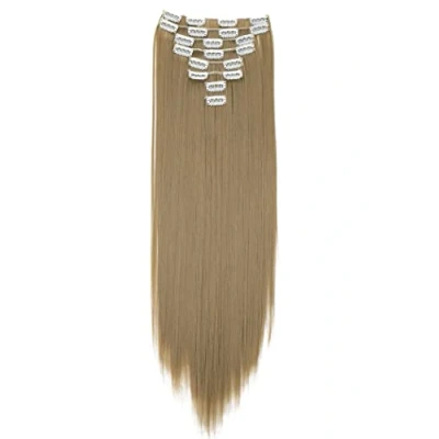 Afbeelding van PRETTYSHOPCE28 haarverlenging, XL, 60 cm, 7 stuks, haarverlengingen, hulp, natuurblond, cm