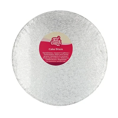 Afbeelding van FunCakes Cake Drum Rond Zilver Ø27,5 cm / 12 mm Taartonderlegger Taartkarton