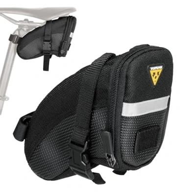 Afbeelding van Topeak Aero Wedge Packs Small Zadeltas Strap 0.65 liter Zwart