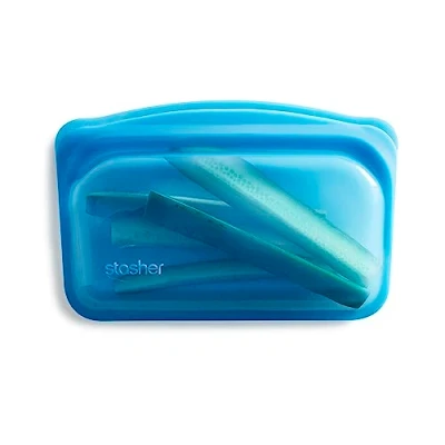 Afbeelding van Stasher Snack Vershoudzakje Hersluitbaar en Luchtdicht 19x12cm Blueberry (Donkerblauw)