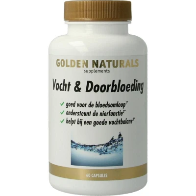Afbeelding van Golden Naturals Vocht &amp; Doorbloeding Capsules 60CP
