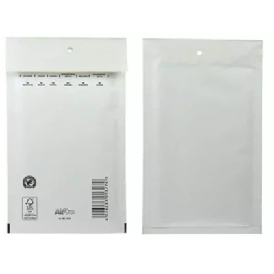 Afbeelding van Bong AirPro luchtkussenenveloppen, ft 120 x 215 mm, met stripsluiting, doos van 200 stuks, wit enveloppen