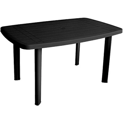 Afbeelding van SUNNYDAYS PLASTIK tuintafel &quot;FARO&quot;, antraciet, 140 x 90 72 cm