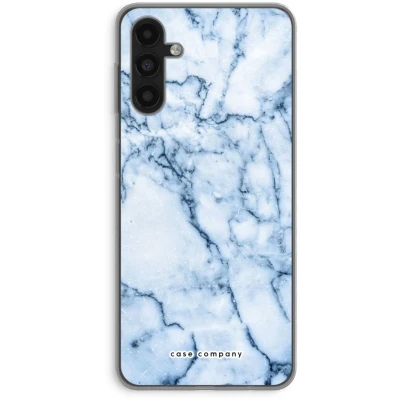 Afbeelding van Case Company® hoesje geschikt voor Samsung Galaxy A04s Blauw marmer Soft Cover Telefoonhoesje Bescherming aan alle Kanten en Schermrand