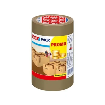 Afbeelding van Verpakkingstape Tesa 57519 50mmx66m bruin PP promopack