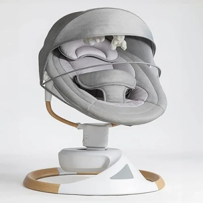 Afbeelding van BEBE2LUXE Ava: Babyschommel/babywipstoel, elektrisch (beige)