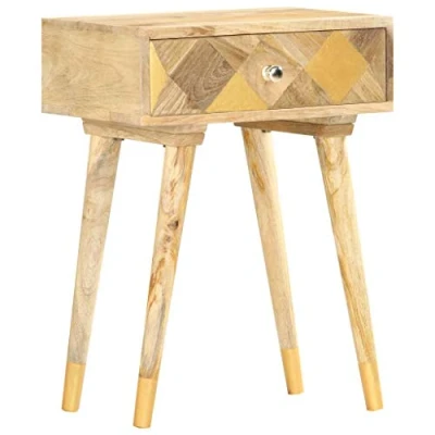 Afbeelding van vidaXL Nachtkastje 43x30x58 cm massief mangohout