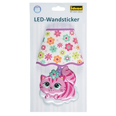 Afbeelding van Idena mantiburi 31258 Muurtattoo LED kat met lichtsensor ca. 21 x 13 cm