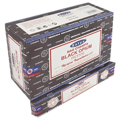 Afbeelding van Wierookstokjes Black Opium (12 pakjes van 15 gram)