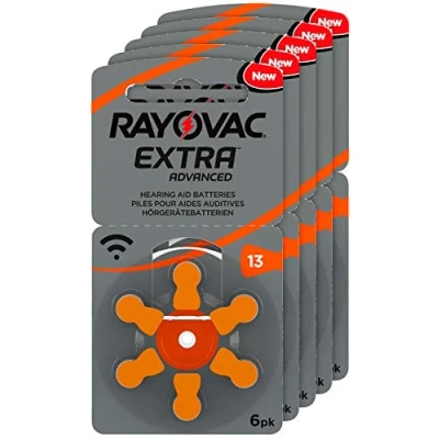 Afbeelding van RAYOVAC Gehoorapparaat batterijen 13 extra geavanceerd 1,45V 310 mAh, 5X 6 voordeelverpakking