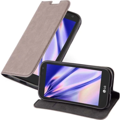 Afbeelding van Cadorabo Hoesje geschikt voor LG K3 2017 in KOFFIE BRUIN Beschermhoes met magnetische sluiting, standfunctie en kaartvakje Book Case Cover Etui