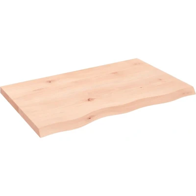 Afbeelding van Wastafelblad 80x50x4 cm onbehandeld massief hout
