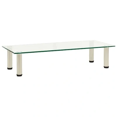 Afbeelding van vidaXL Tv meubel 80x35x17 cm gehard glas transparant