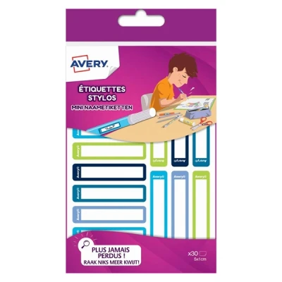 Image de Bloc de 30 étiquettes pour stylo Avery Rose et Rouge