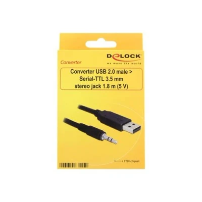 Image de DeLock Converter USB 2.0 &gt; Serial TTL 3.5 mm stereo jack (5 V) adaptateur série