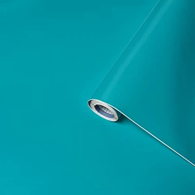 Afbeelding van Plakpapier, groen, blauw, meergroen, effen, benzine, 45 cm x 2 m, zelfklevende folie voor meubels en keuken, decoratieve folie, behang, ftalaatvrij pvc, gemaakt in de EU