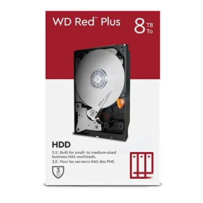 Afbeelding van Western Digital WD80EFBX 68AZZN0, WD Plus 8 TB NAS 3,5 inch interne harde schijf klasse 7200 rpm, SATA 6 Gbit/s, CMR, 256 MB cache,