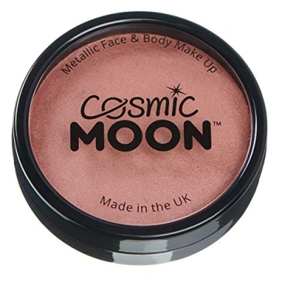 Afbeelding van Cosmic Moon Pro metallic taartpotten voor gezicht en lichaam roségoud professionele verf op waterbasis volwassenen kinderen 36 g