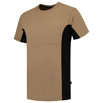 Afbeelding van Tricorp T Shirt Workwear 102002 190gr Khaki/Zwart Maat 4XL