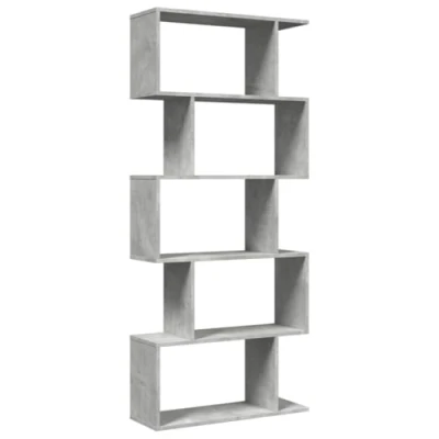 Image de vidaXL Étagère séparatrice de pièce à 5 niveaux gris béton 70x24x161cm858096