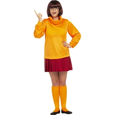Afbeelding van FUNIDELIA Velma kostuum Scooby Doo voor vrouwen Maat: S Oranje