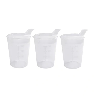 Afbeelding van Medi Inn+ Set van 3 schenktuit met opening 12 x 10 mm, transparante kunststof, ideaal voor kinderen en ouderen